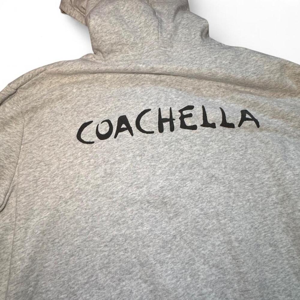 NEW Coachella Music Festival x H&M Collab Heather Cream Zip-Up Hoodie — XL - Picture 6 of 7